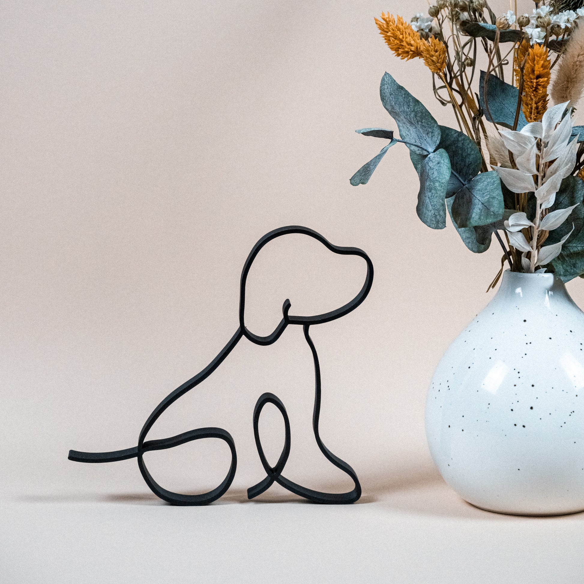 Hund Deko Figur - Line Art 3D Geschenk – DeaDiaDesigns